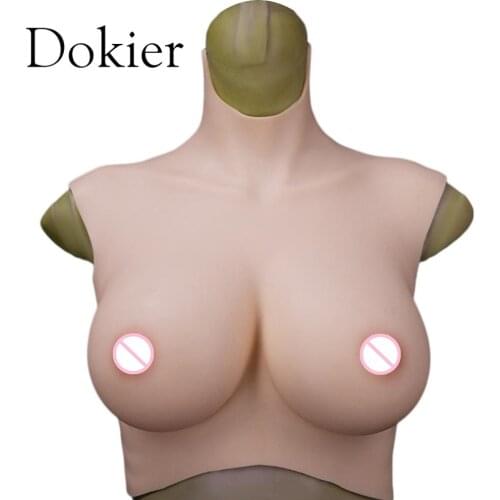 DOKIER Crossdresser Fake Boobs Realistic Silicone Breast Forms For Crossdressing Drag Queen Shemale Crossdresser Transgender