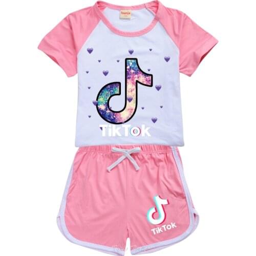 Tik Tok Boys Clothes Set Summer Kids T shirt With Pants Casual Sport Suits 2pcs Tracksuit Outfits Children’s Clothes