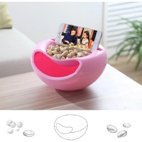 Candy Modern Miving Room Creative Shape Lazy Snack Bowl Plastic Snack Storage Box Bowl Lazy Fruit Plate Bowl Breakfast Tray