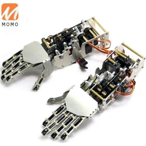 Left Hand+Right Hand Humanoid Five Fingers 5DOF Metal Manipulator Arm hand with A0090 Servos for Robot DIY