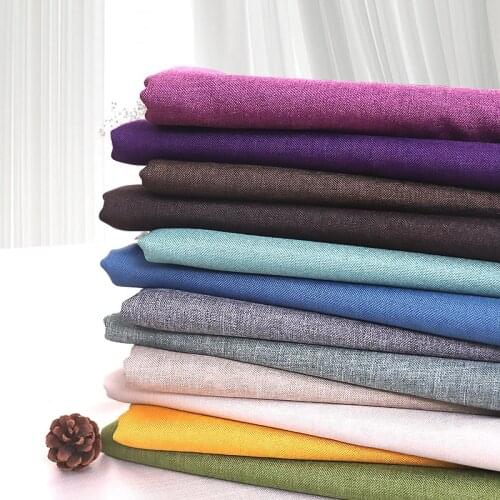 Linen Fabric Soft Sofa Material Plain Cloth For Sewing Cushion Covers DIY