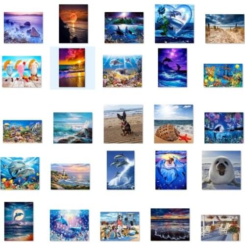 A56314 Wave cross stitch kit people 18ct 14ct UNprinting11ct count canvas stitches embroidery DIY handmade needlework