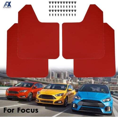 For Focus ST RS SE Mk2 MK3 Mk3.5 MK4 2 3 4 ST170 ST225 ST250 Set Red Mud Flaps Mudflaps Splash Guards Mudguards Fender Flares