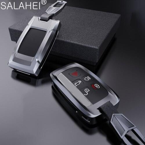 New Zinc Alloy Car Key Case Cover For Land Rover LR4 LR2 Discovery Range Rover Sport Evoque 5 Buttons Car Key Fob Bag Protection