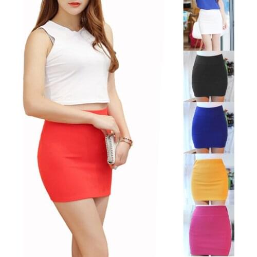 New Micro Mini Skirts Summer Sexy Girls Skirts Casual Package Hip Short Skirts Women Tight Office Party Female Red Black 2021