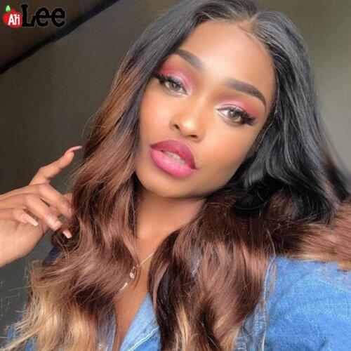 Body Wave Lace Frontal Wig 13x4 Human Hair Lace Front Wigs 1B 30 Body wave Ombre Lace Front Wig Closure Human Wigs Pre Plucked