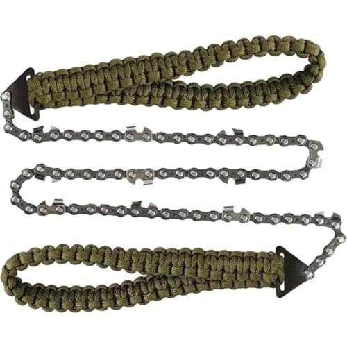 Braided Handle Portable Survival Chainsaw Emergency Pouch Garden Outdoor Camping
