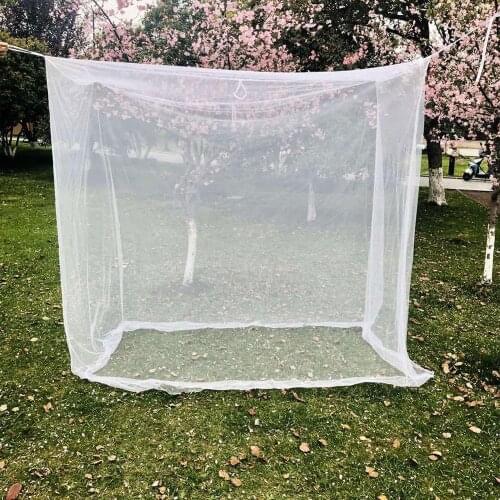 Camping Net White Mesh Portable Square Foldable Mosquito Control Mosquito Net Lightweight Outdoor Camping Tent Sleeping Summer