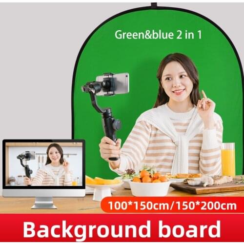 SOONPHO 2 in 1 100x150cm/150 x 200cm Portable Oval Multi-Disc Blue Green background Reflector Collapsible Studio Photo Diffuser