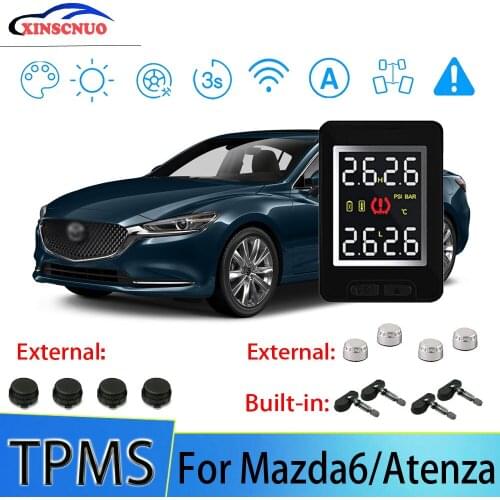 XINSCNUO Car TPMS For Mazda6/Atenza Tire Pressure And Temperature Monitoring System With 4 Sensors