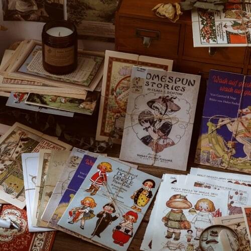 Medieval old Page series Junk Journal Material book Paper Kraft Card DIY Scrapbooking Decorative LOMO Background Craft Paper