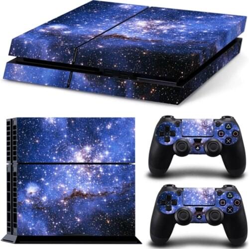 Galaxy Star Vinyl Skin Sticker Cover For Sony PS4 Console with 2 Controllers Decal For Playstation 4 For Dualshock 4 Gamepad