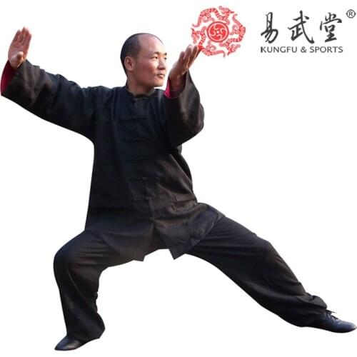[yiwutang] 98% washed linen double face tai chi uniform, kung fu suit and wu shu clothing