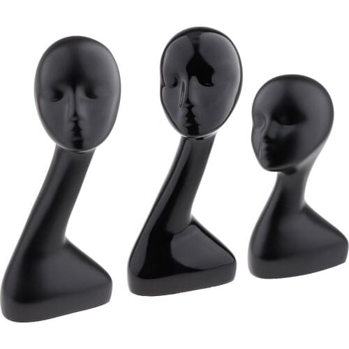 20’’ ABS Female Mannequin Head Model Wig Jewelry Hat Display Holder Stand Mannik Manikin Head Model Wig Stand Holder