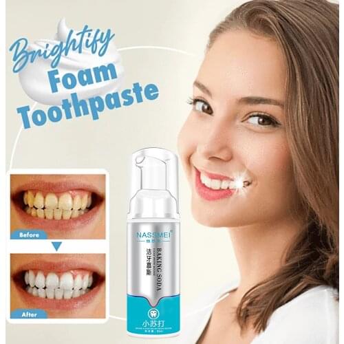 60ml Brightify Deep Cleaning Foam Toothpaste Tooth-Cleaning Toothpaste Teeth Whitening Oral Hygiene Removing Tartar Fresh Breat