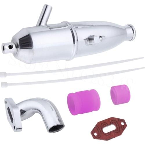 1 Set HSP Aluminum Exhaust Pipe Tubing 102009 02124 RC HSP 1:10 Upgrade Part