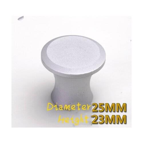 10Pcs Space Aluminum Matte Single Hole Modern Kitchen Cabinets Furniture Wardrobe Handle(Diameter:25mm)