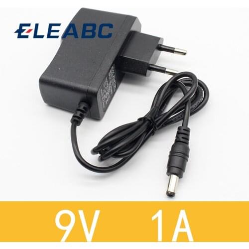 1pcs 9v 1a dc power adapter eu 5.5mm*2.1mm interface Power Supply 100-240v ac adapter for arduino UNO MEGA