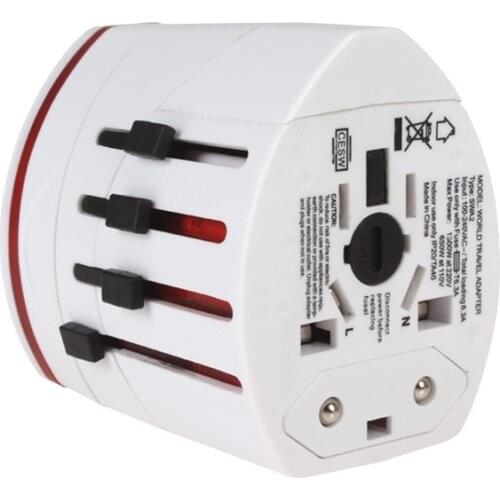 All-in-one power plug adapter with 2 X USB, Universal World Charger Plug Travel AC Power Adapter Converter to US/UK/AU/EU