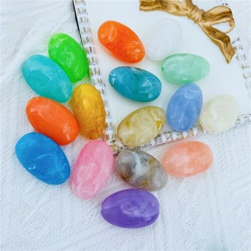 Acrylc Beads Cloud Effect Multi-color Imitation Stone Loose Beads For Making Jewelry Diy Charms Bracelet Necklace Accessories