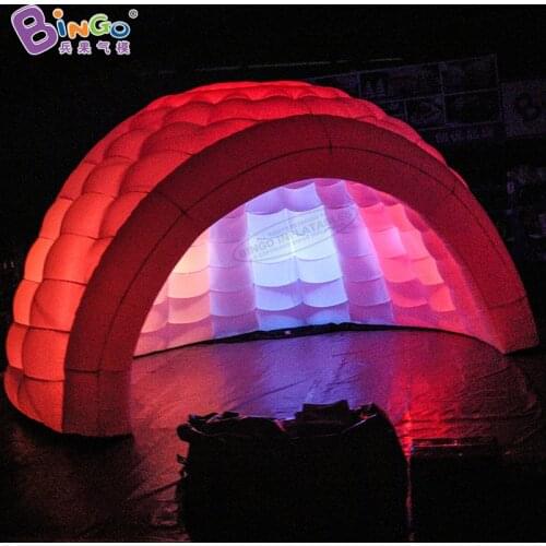 Free Shipping 16.4 feet/5M Air House Inflatable Dome Tent With Led Lights / Inflatable Lawn Igloo Tent 5x4.3x3M For Outdoor