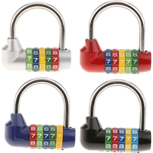 Zinc Alloy 5 Dial Digit Combination Padlock Travel Number Code Password Lock