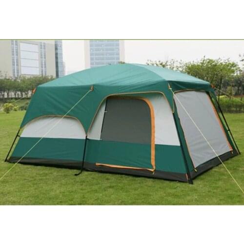 Desert Camel 8-12 Person Use Ultralarge Double Layer Windproof Waterproof Camping Tent Large Gazebo Beach Tent Barraca