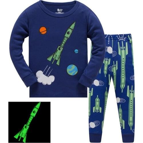 Kids Pajama Sets Boys Sleepwear 3-8 Years Boys Pijamas Suit Children pyjama T-shirt + Pants Baby Boy Clothing Set