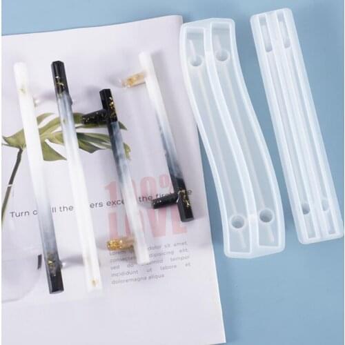 DIY Fruit Tray Handle Resin Decorative Handle Crystal Epoxy Mold Handle Ornament Bending Silicone Mold For Resin