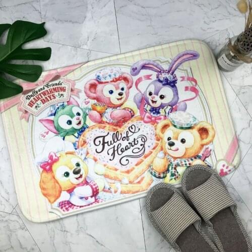 Disney Duffy Flannel Bath Mat Bath Rug Absorbent Soft Bathroom Rugs Carpet for Shower Tub Bedroom Entry Machine Washable 38x58cm
