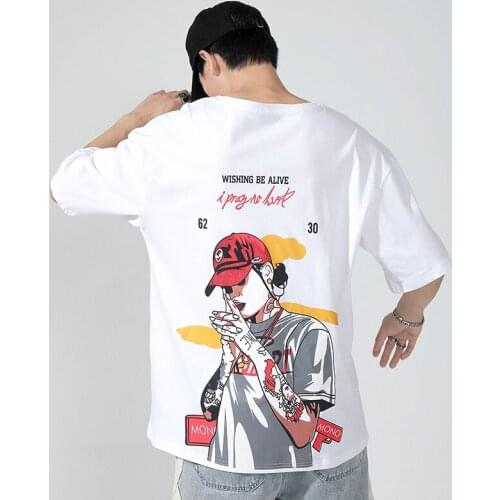 Fashion Astronaut Pattern T Shirt for Men Punk Rock T-shirt Couple Short Sleeve Graphic Tees for Men Oversize