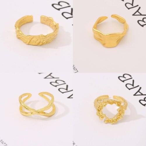 Handmade Knuckle Geometric Gold Rings For Women Open Wedding Trend Jewelry Minimalist Korean Rings Кольца