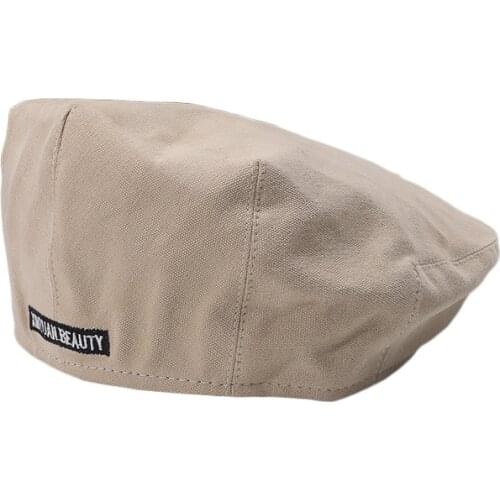 Newsboy hat personality trend wild beret street embroidery cap hat anti-retro wear letter men and women