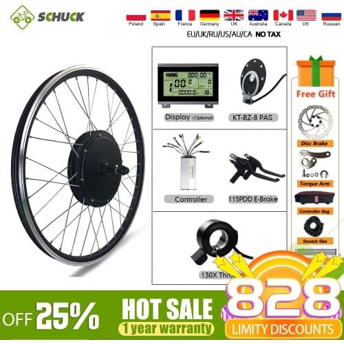 48V 1500W Electric Bicycle Conversion Kit Rear Rotate Hub Motor Wheel 20 24 26 27.5 28 29inch 700C Brushless Gearless Hub Motor
