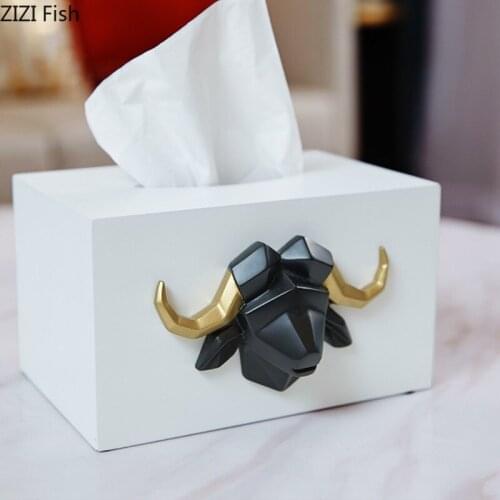 Nordic Style Resin Tissue Box Paper Towel Tissue Case Holder Table Decor Organizer Household Tissue Storage Supplies