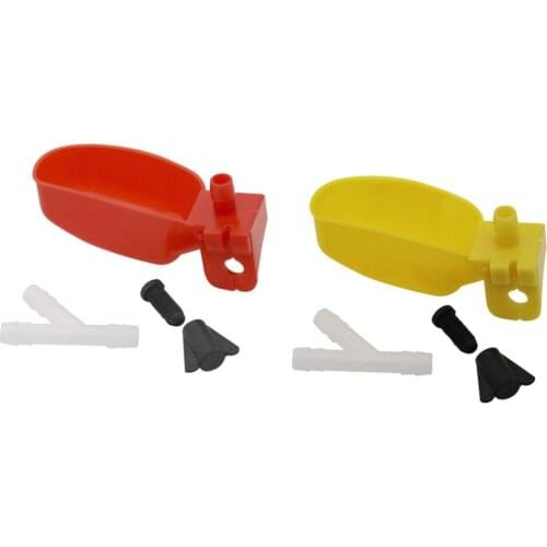 Chicken waterer Hanging Cup Bird cage Suspension fixed Drinking Cup Automatic Drinking fountain with 10mm barb 30 Sets