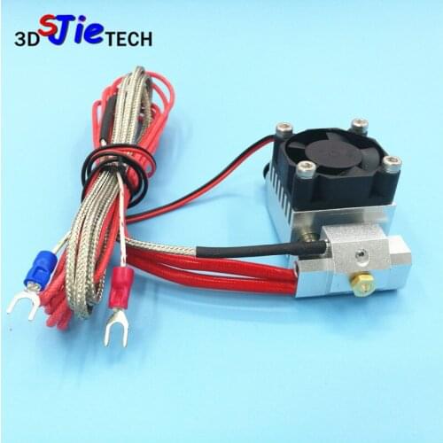 New type Cyclops Multi-Extrusion set Multi Color 2 In 1 Out j-head HotEnd set with fan and cables for 3D printer parts