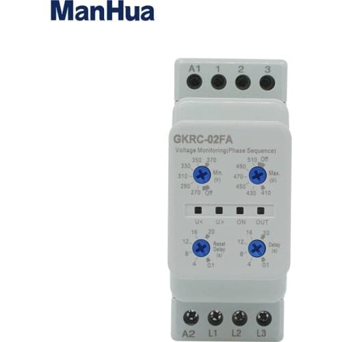 ManHua Independent Power Supply GKRC-02FA Voltage Monitoring Phase Sequence Device Monitor Relay