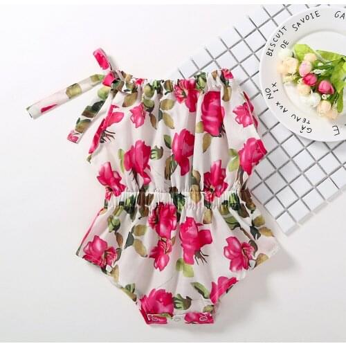 2021 New Arrival Summer Fashion Solid Color Girls' Printed Khaki Clothes Bow Drawstring Baby Triangular Climbing Clothes