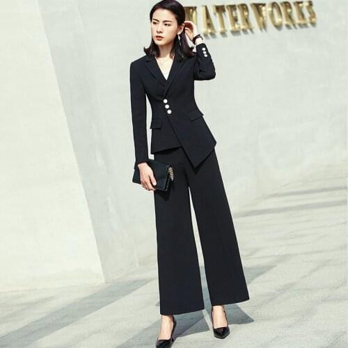 New irregular Suits for Women Casual Office Business Suitspants Work Wear Sets Uniform Styles Elegant Pant Suits two-piece set