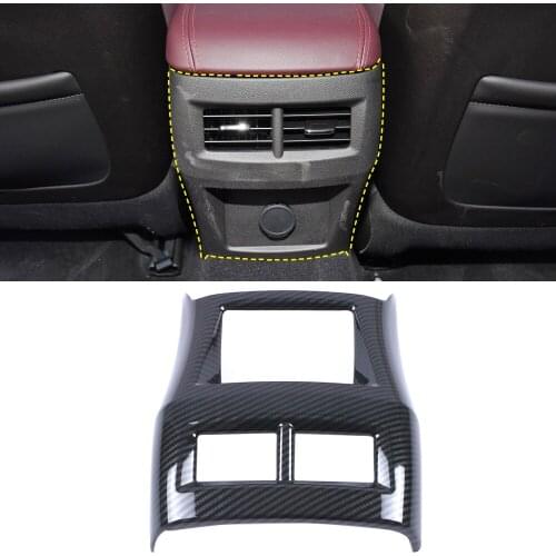 Fit for Cadillac CT4-V 2020 Car Accessories ABS Matte/Carbon Rear Armrest Air Vent Outlet Panel Cover 1pcs