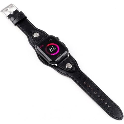 Retro Cowhide Leather strap For apple watch band 44mm 42mm Wristband iwatch Series SE 6 5 4 3 2 1 bracelet 38mm 40mm Replacement