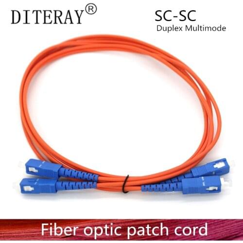 SC TO SC Fiber Optic Patch Cord Cable SC-SC 3M Jumper Multi Mode Duplex 2.0mm 3.0mm Optical Fibra Optica FTTH