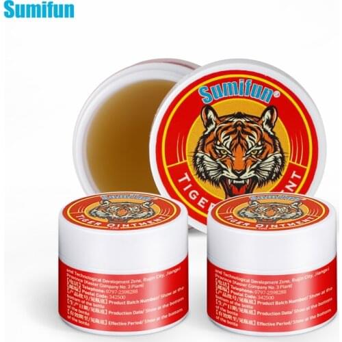 Sumifun 3Pcs Tiger Balm Cream Headache Cooling Oil Dizziness Stuffy Nose Relief Arthritis Muscle Medical Tiger Ointment