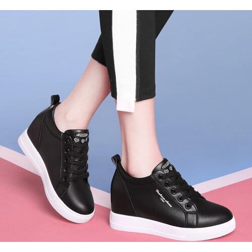 Fashion Low-top shoes womens shoes 2021 new autumn all-match flat shoes Round Toe casual shoes Internal increase platform