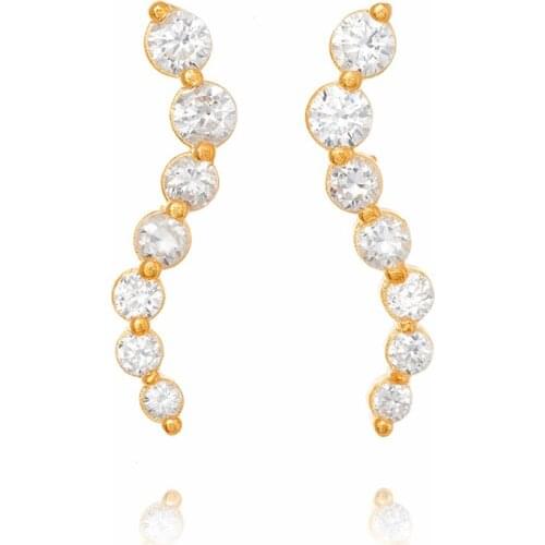 Wavy Silver Earrings