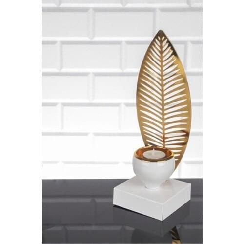 Zeyve Decorative White Candlesticks