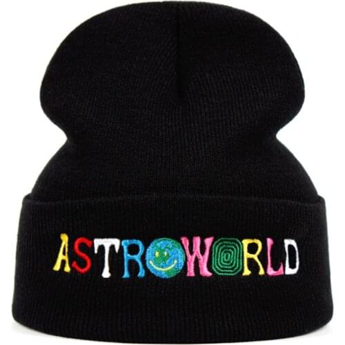 Winter Knitted Hat men hat Astroworld WISH YOU WERE HERE wool hat embroidery knit hat pullover hip hop hat