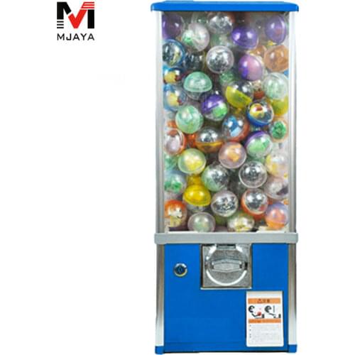 1Pcs Blue Vending Machine Plastic Toy Capsules Coin Operated Tabletop Bouncing Balls Cabinet Metal Penny-in-the-slot Vendor