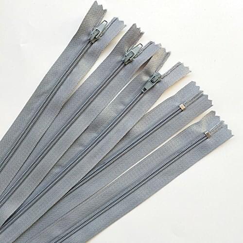 10pcs Gray color 3# 15/20/25/30/35/40CM Closed Nylon Coil Zippers Tailor Sewing Craft 316